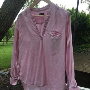 Gap tunic top, pink chambray